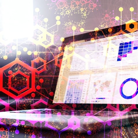 image of laptop with analytics 